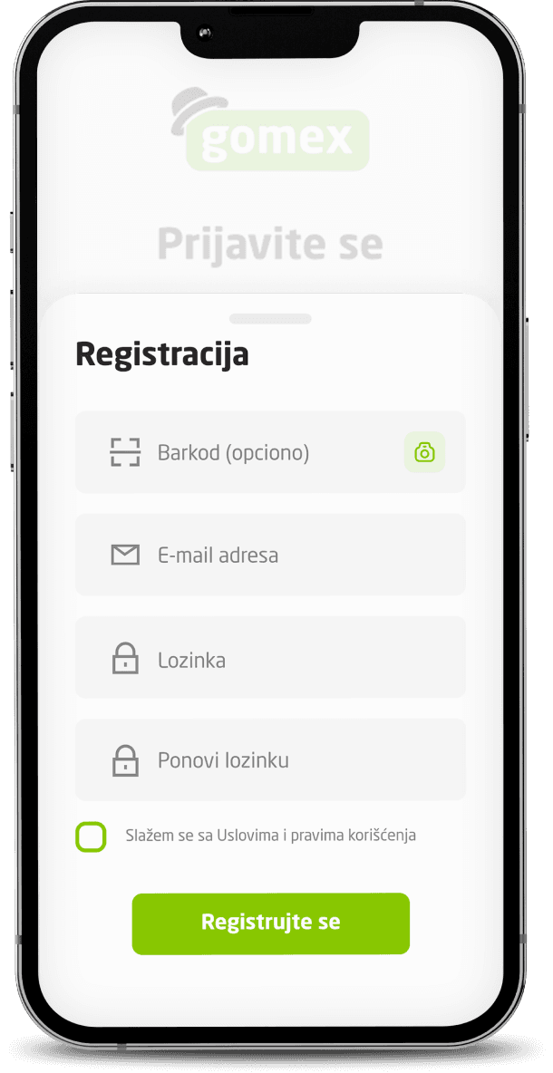 Registracija korak 2